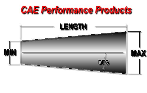 76mm MIN. DIA. - 127mm MAX. DIA. - 400 LENGTH - 7.3deg. ANGL...