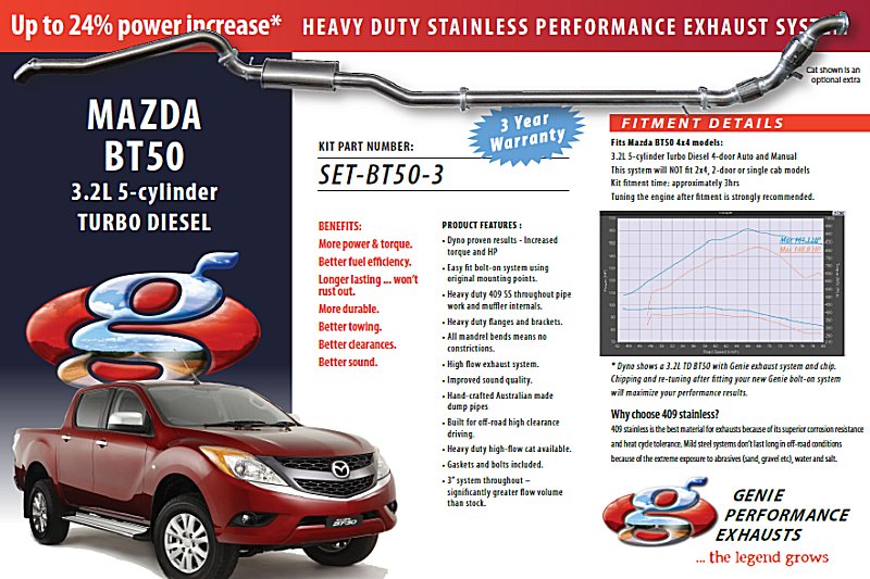 MADZA BT-50 3.2L 5CYL Turbo Diesel Manual & Auto 4X4 4-Door ...