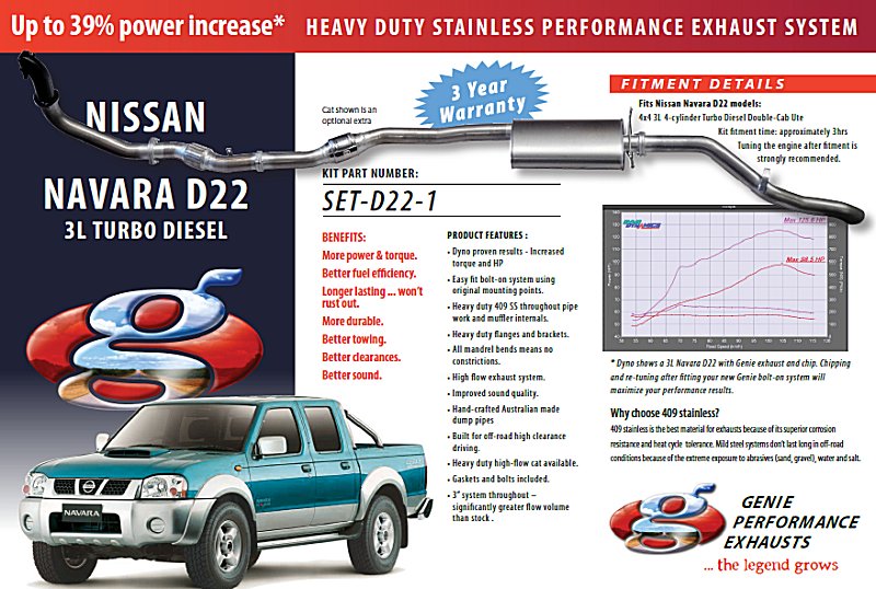 NISSAN NAVARA D22 3L Turbo Diesel 4X4 Double-Cab Ute 409 Sta...