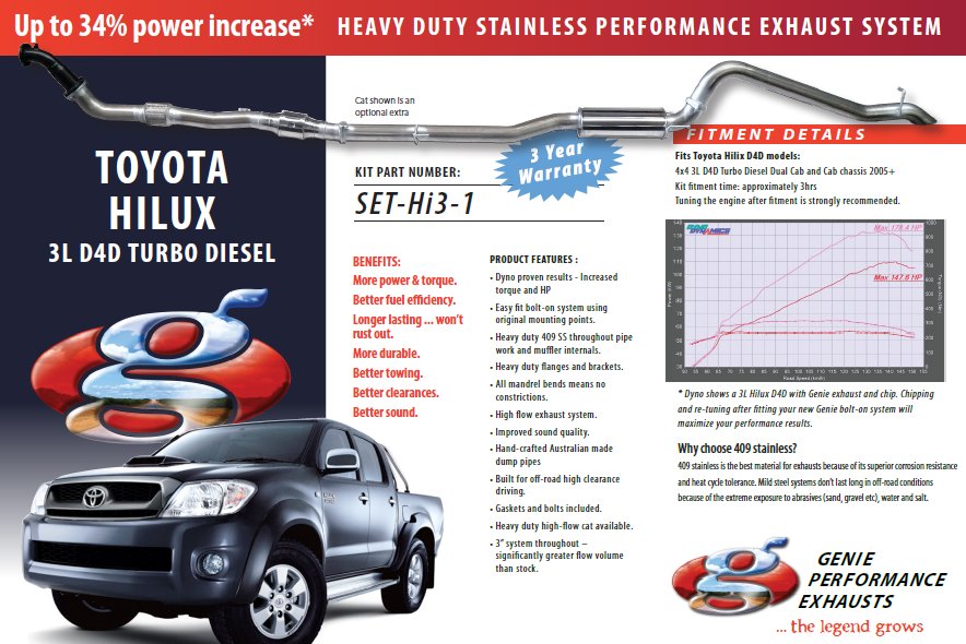 TOYOTA HILUX D4D 3L Turbo Diesel 4X4 Dual Cab and Cab chassi...