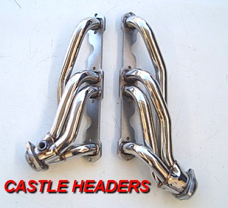 CHEVROLET SMALL BLOCK  REAR EXIT. POLISHED STAINLESS STEEL 1...